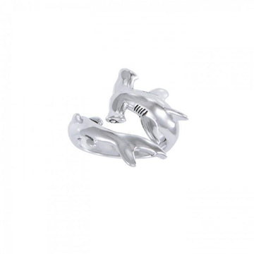 Independently strong hammerhead shark ~ Sterling Silver Jewelry Ring TRI1614 - Jewelry
